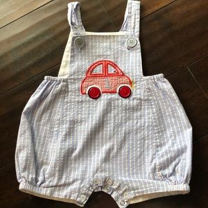Blue and Red Plaid Appliqué Car Bubble